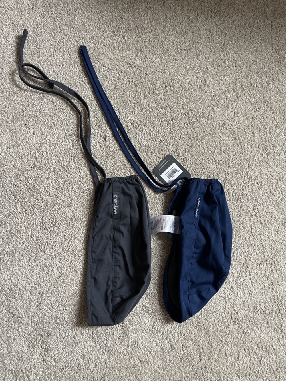 Athleta Navy and Black Adjustable Crossbody Pouch Pair